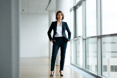 Confident businesswoman in modern office