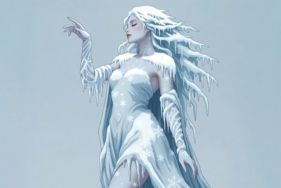 Ice Queen with Frosty Dress