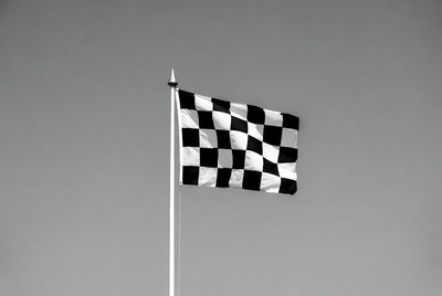 Checkered Flag on Pole