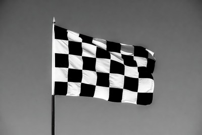 Checkered Racing Flag Waving