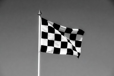Checkered Flag on Pole