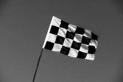 Black and White Checkered Racing Flag