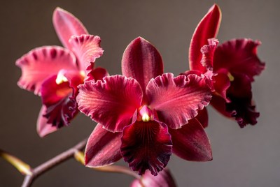 Red Phalaenopsis Orchids Blooming