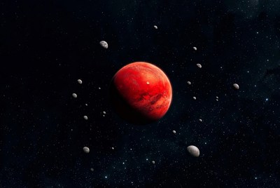 Red Planet Orbiting Small Moons