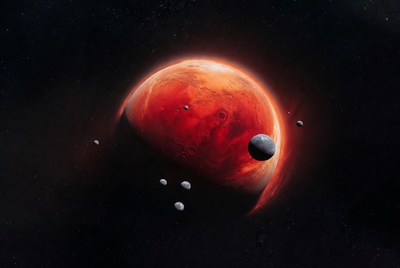 Mars Planet in Space