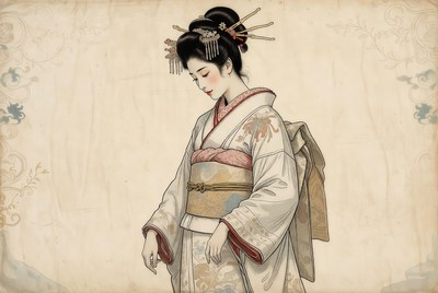 Japanese woman in kimono