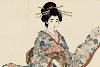Japanese woman in kimono