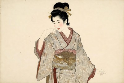 Japanese woman in kimono