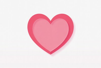 Layered Pink Paper Heart