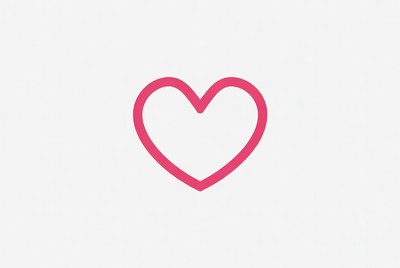 Pink Outline Heart Icon