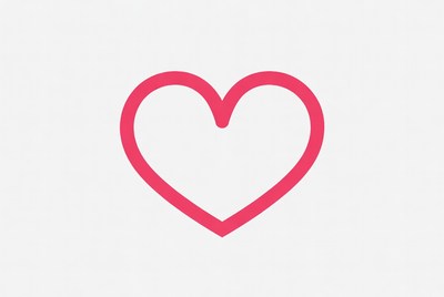 Pink Outline Heart Icon