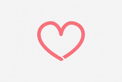 Pink Outline Heart Icon