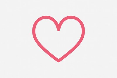 Pink Outline Heart Icon