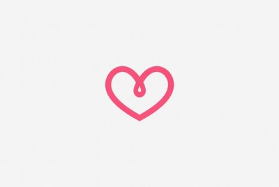 Pink Outline Heart Icon