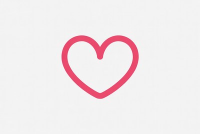 Pink Outline Heart Icon