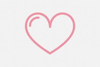 Pink Outline Heart Icon