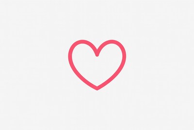 Pink Outline Heart Icon