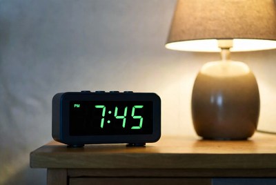 Digital Alarm Clock Showing 7:45