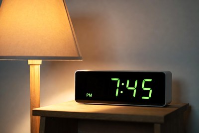 Digital Clock Showing 7:45 PM