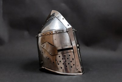 Medieval Knight Bascinet Helmet