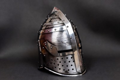 Medieval Knight Bascinet Helmet