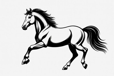 Galloping Horse Illustration