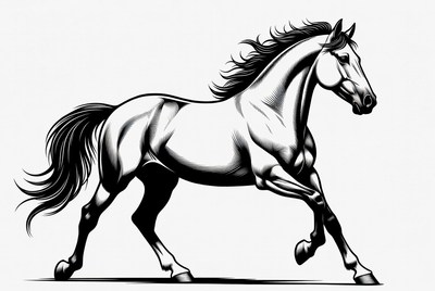 Galloping Horse Illustration