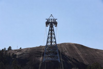 Tall Derrick Tower on Rocky Mountain