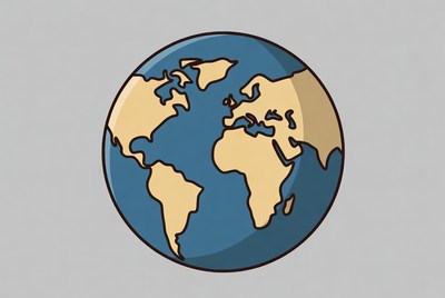 Illustrated Earth Globe