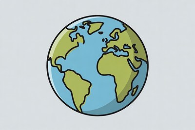 Cartoon Earth Globe