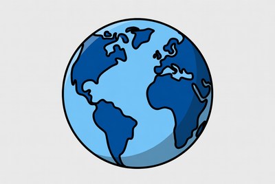 Blue Earth Globe Illustration