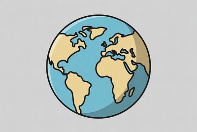 Blue Earth Globe Illustration