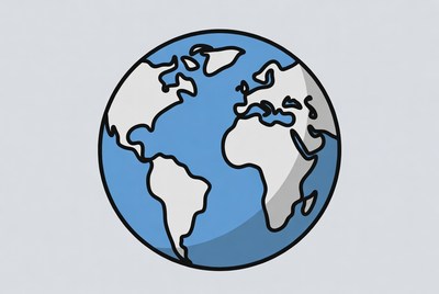Blue Earth Globe Illustration