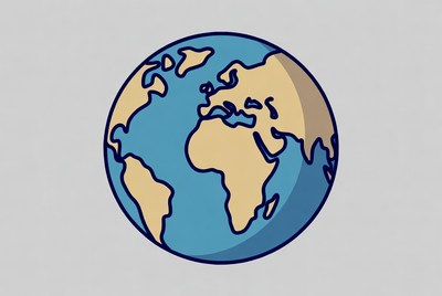 Cartoon Earth Globe Illustration