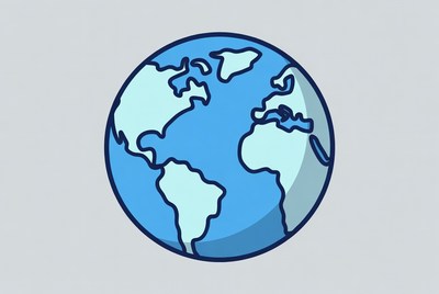 Blue Earth Globe Illustration