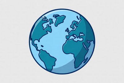 Blue Earth Globe Illustration