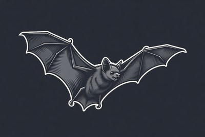 Flying bat illustration