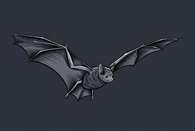 Flying Bat Illustration