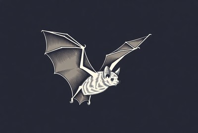 Flying Bat Illustration