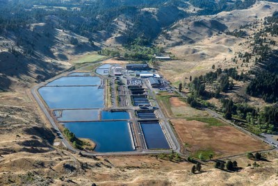 Aerial View Wastewater Treatment Plant