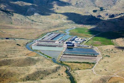 Aerial View of Fish Farm