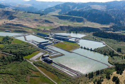 Aerial View of Fish Farm