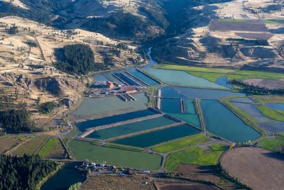 Aerial View of Fish Farm Ponds