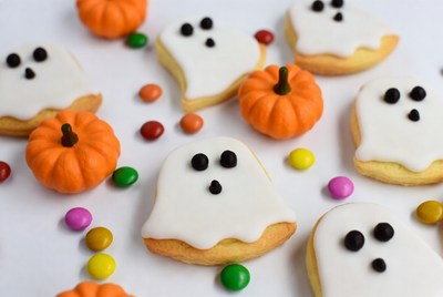 Halloween Ghost Pumpkin Cookies