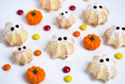 Ghost Octopus Cookies with Pumpkins