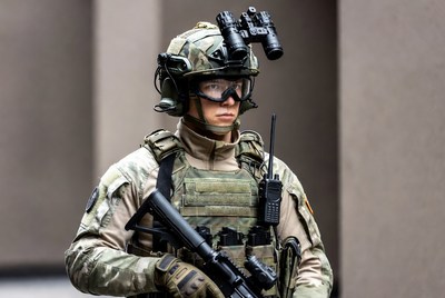 Soldier in Multicam Gear with Rifle