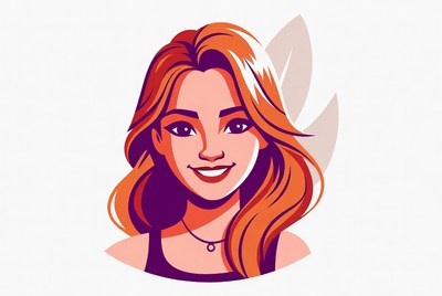 Smiling woman with red hair