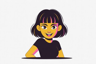 Smiling Asian girl peeking from hole