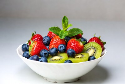 Strawberry Blueberry Kiwi Fruit Bowl