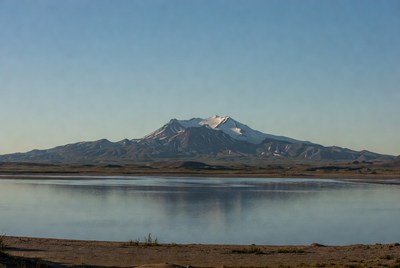 Snowy Mountain Reflecting in Lake